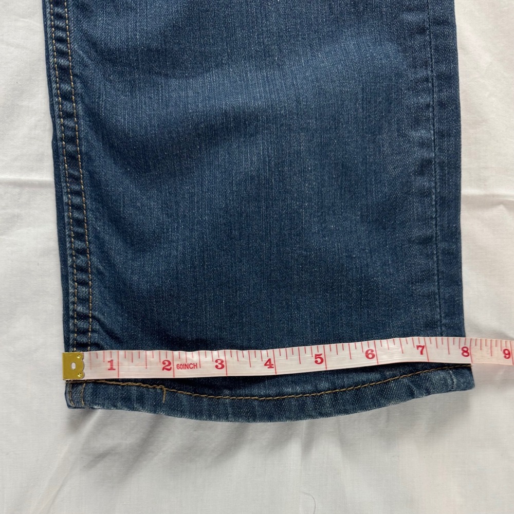 Levis 513 Slim Straight Jeans Mens 34x34 Blue Denim Stretch Medium Wash - Picture 16 of 16